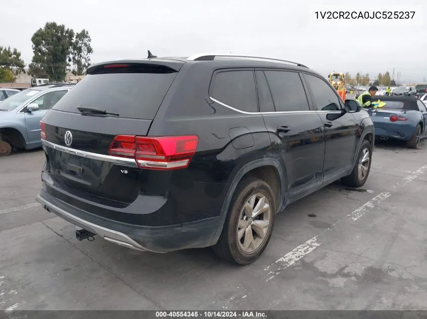 2018 Volkswagen Atlas 3.6L V6 Se VIN: 1V2CR2CA0JC525237 Lot: 40554345