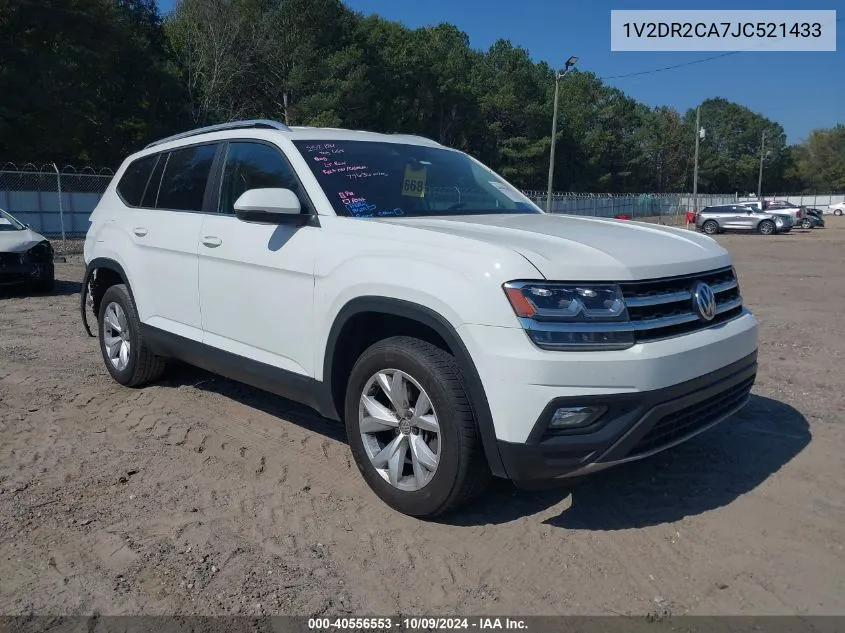 2018 Volkswagen Atlas 3.6L V6 Se/3.6L V6 Se W/Technology VIN: 1V2DR2CA7JC521433 Lot: 40556553