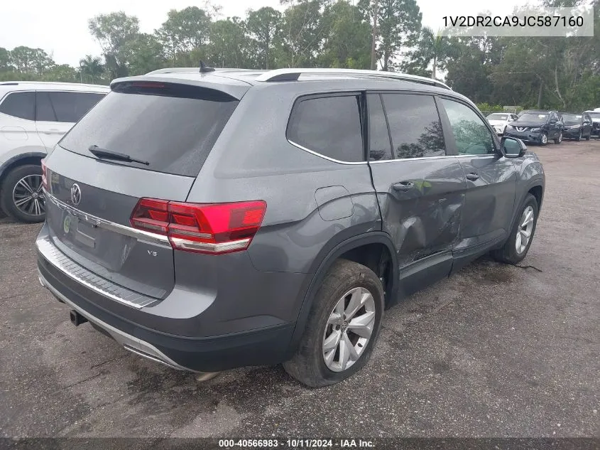 2018 Volkswagen Atlas 3.6L V6 Se/3.6L V6 Se W/Technology VIN: 1V2DR2CA9JC587160 Lot: 40566983