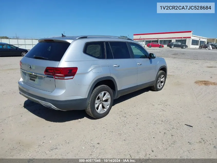 2018 Volkswagen Atlas 3.6L V6 Se VIN: 1V2CR2CA7JC528684 Lot: 40577045