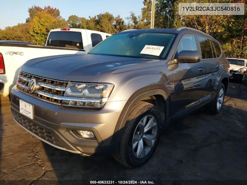 2018 Volkswagen Atlas Se VIN: 1V2LR2CA3JC540816 Lot: 40633231