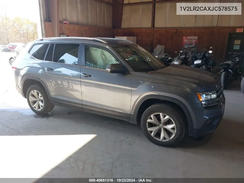 2018 Volkswagen Atlas 3.6L V6 Se/3.6L V6 Se W/Technology VIN: 1V2LR2CAXJC578575 Lot: 40651316