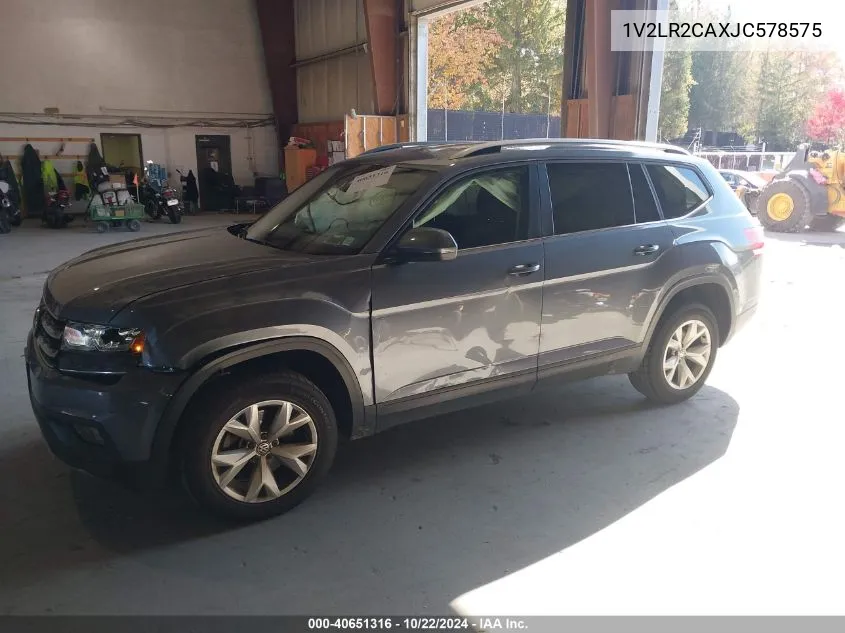 2018 Volkswagen Atlas 3.6L V6 Se/3.6L V6 Se W/Technology VIN: 1V2LR2CAXJC578575 Lot: 40651316