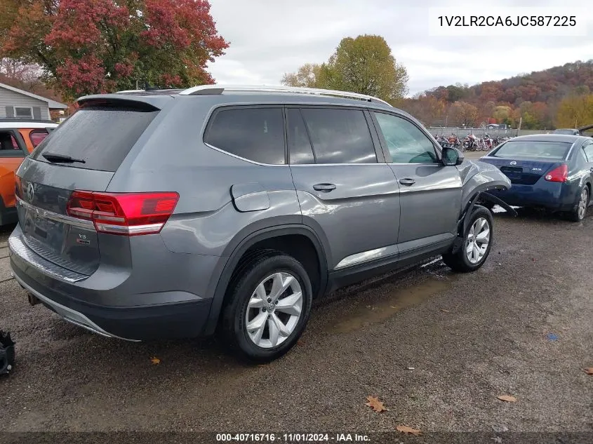 2018 Volkswagen Atlas 3.6L V6 Se/3.6L V6 Se W/Technology VIN: 1V2LR2CA6JC587225 Lot: 40716716