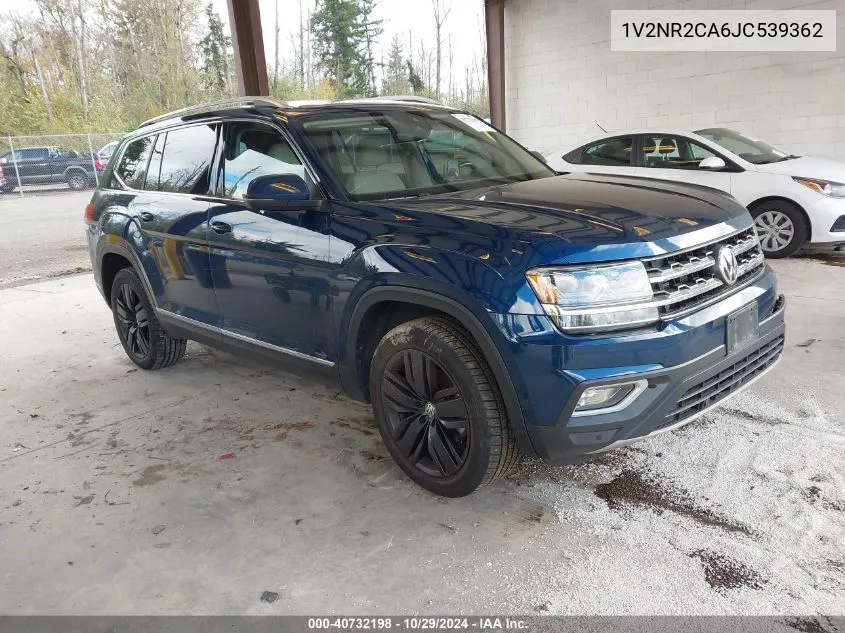 2018 Volkswagen Atlas 3.6L V6 Sel Premium VIN: 1V2NR2CA6JC539362 Lot: 40732198