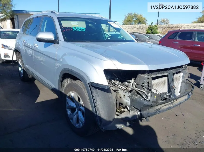 2018 Volkswagen Atlas 2.0T Se/2.0T Se W/Technology VIN: 1V2DP2CA1JC597882 Lot: 40750740