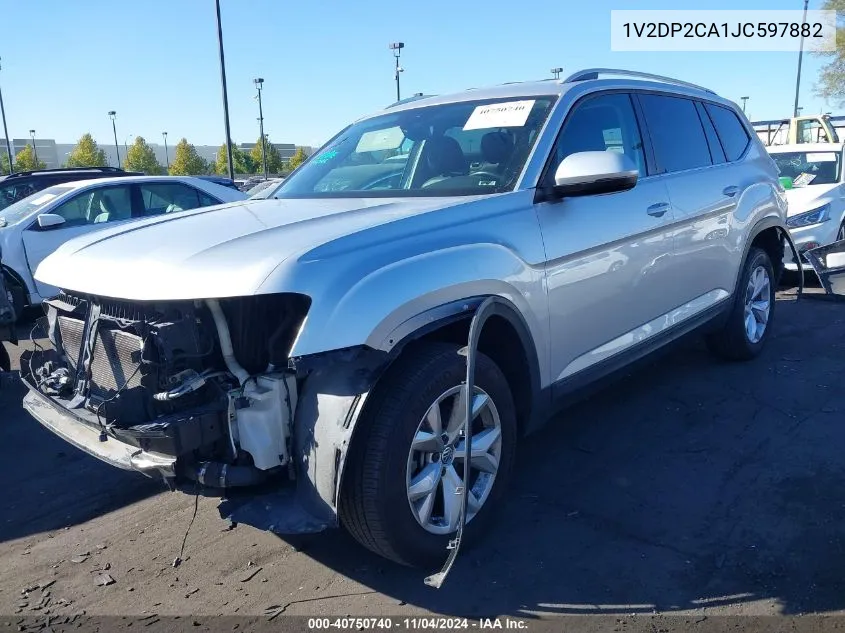 2018 Volkswagen Atlas 2.0T Se/2.0T Se W/Technology VIN: 1V2DP2CA1JC597882 Lot: 40750740