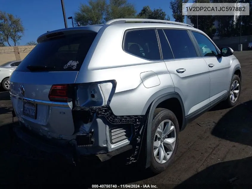 2018 Volkswagen Atlas 2.0T Se/2.0T Se W/Technology VIN: 1V2DP2CA1JC597882 Lot: 40750740