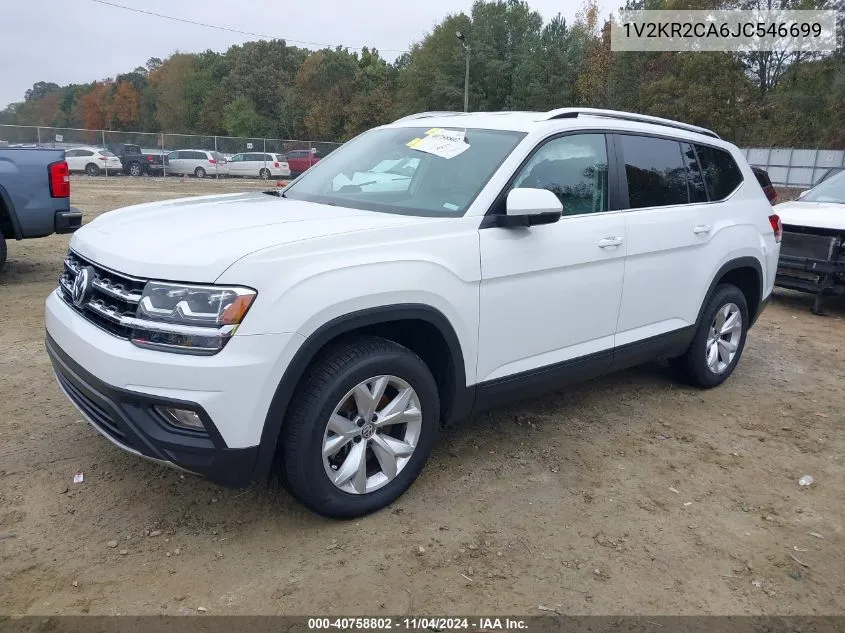 2018 Volkswagen Atlas 3.6L V6 Se VIN: 1V2KR2CA6JC546699 Lot: 40758802