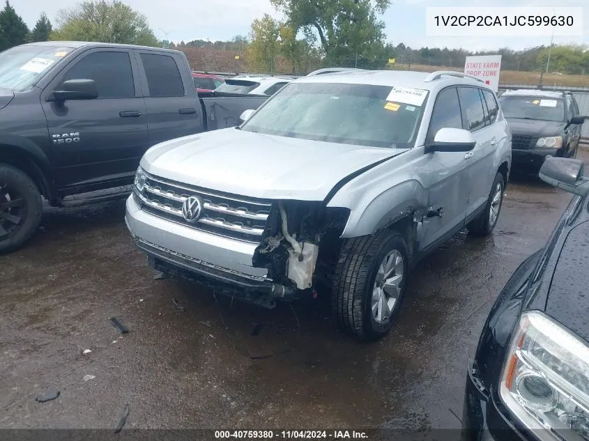 2018 Volkswagen Atlas 2.0T Se VIN: 1V2CP2CA1JC599630 Lot: 40759380