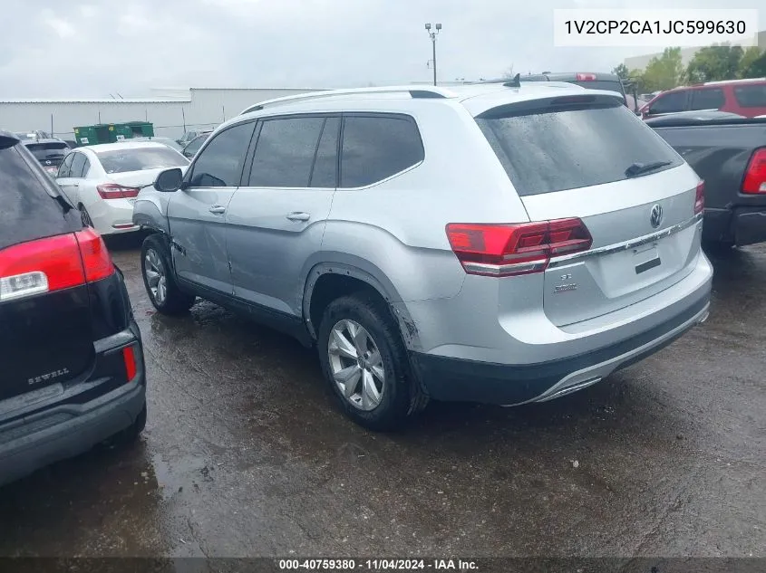 2018 Volkswagen Atlas 2.0T Se VIN: 1V2CP2CA1JC599630 Lot: 40759380