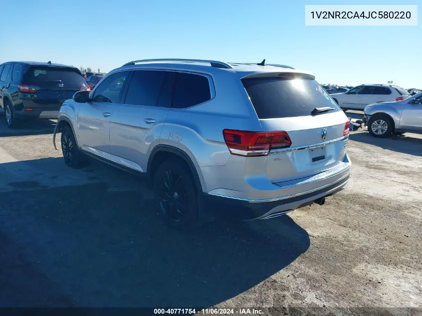 2018 Volkswagen Atlas 3.6L V6 Sel Premium VIN: 1V2NR2CA4JC580220 Lot: 40771754