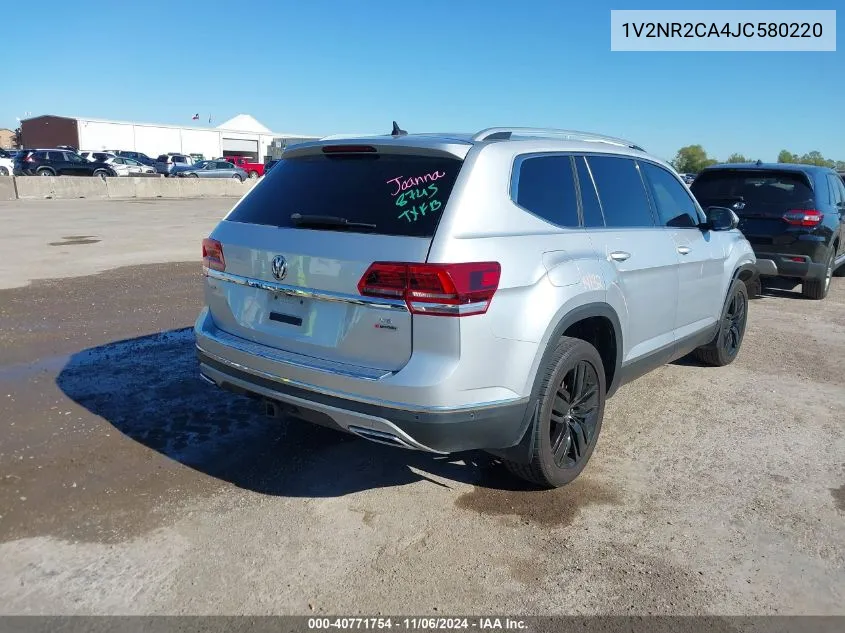 2018 Volkswagen Atlas 3.6L V6 Sel Premium VIN: 1V2NR2CA4JC580220 Lot: 40771754