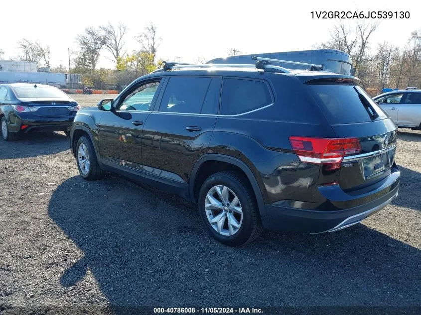 2018 Volkswagen Atlas 3.6L V6 S VIN: 1V2GR2CA6JC539130 Lot: 40786008