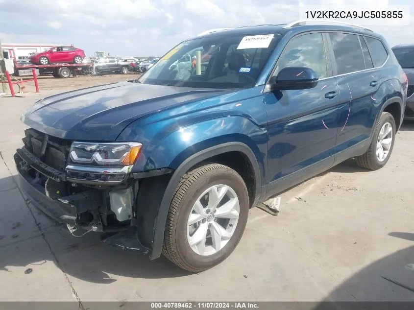 2018 Volkswagen Atlas 3.6L V6 Se VIN: 1V2KR2CA9JC505855 Lot: 40789462