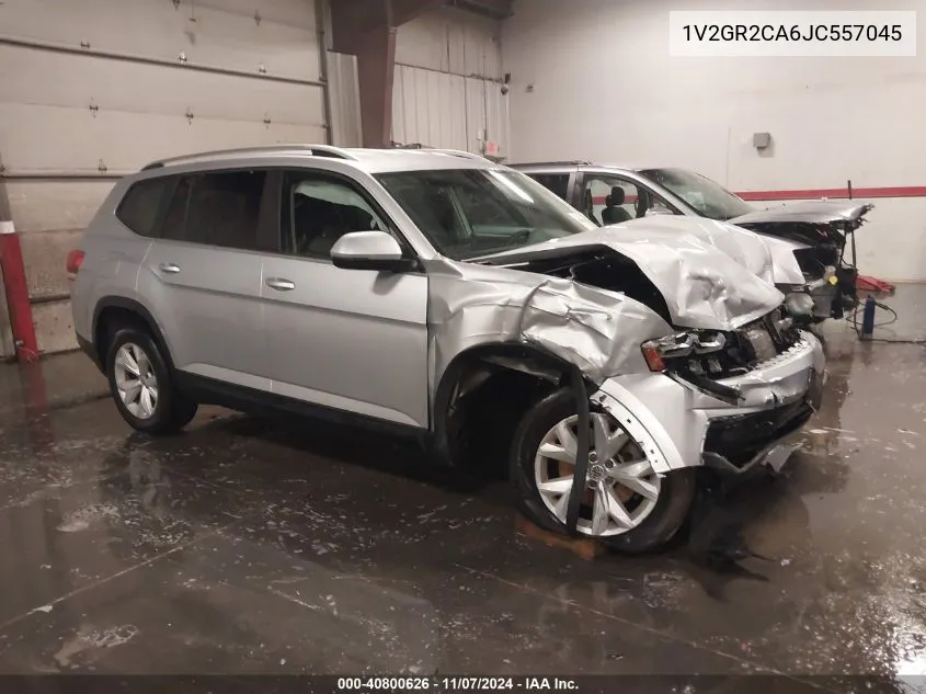 2018 Volkswagen Atlas 3.6L V6 S VIN: 1V2GR2CA6JC557045 Lot: 40800626