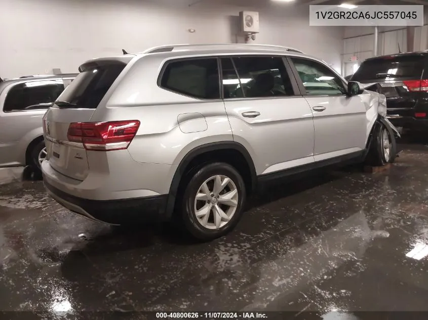 2018 Volkswagen Atlas 3.6L V6 S VIN: 1V2GR2CA6JC557045 Lot: 40800626