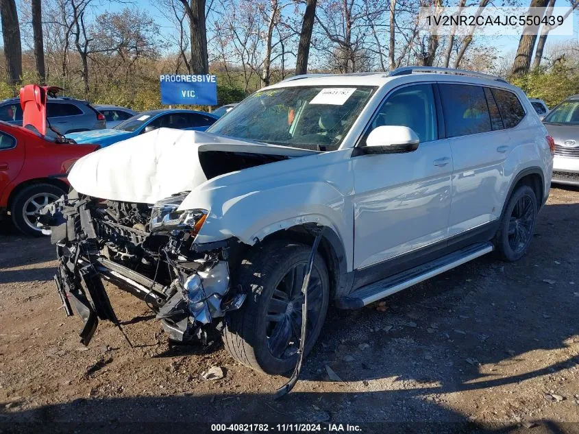 2018 Volkswagen Atlas 3.6L V6 Sel Premium VIN: 1V2NR2CA4JC550439 Lot: 40821782