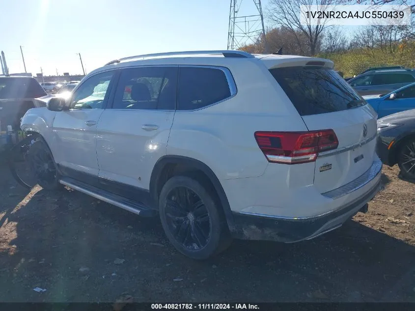 2018 Volkswagen Atlas 3.6L V6 Sel Premium VIN: 1V2NR2CA4JC550439 Lot: 40821782