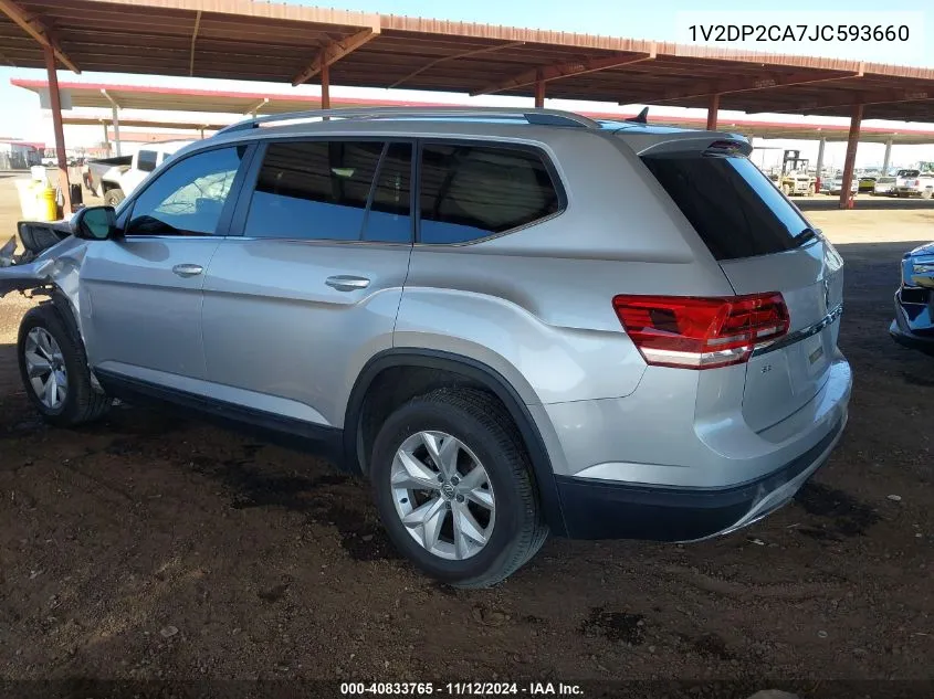 2018 Volkswagen Atlas 2.0T Se/2.0T Se W/Technology VIN: 1V2DP2CA7JC593660 Lot: 40833765