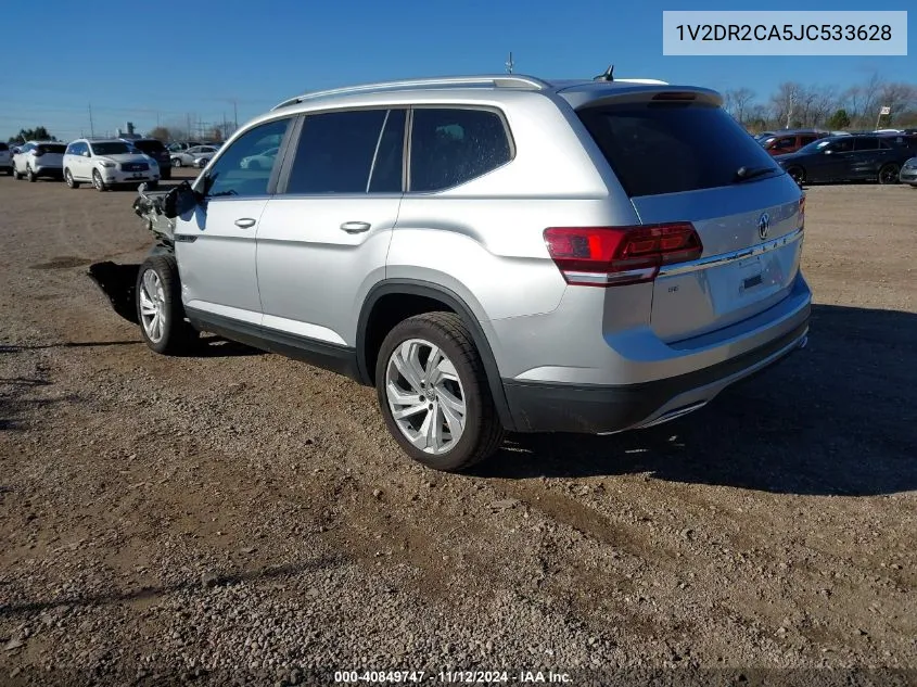 2018 Volkswagen Atlas 3.6L V6 Se/3.6L V6 Se W/Technology VIN: 1V2DR2CA5JC533628 Lot: 40849747