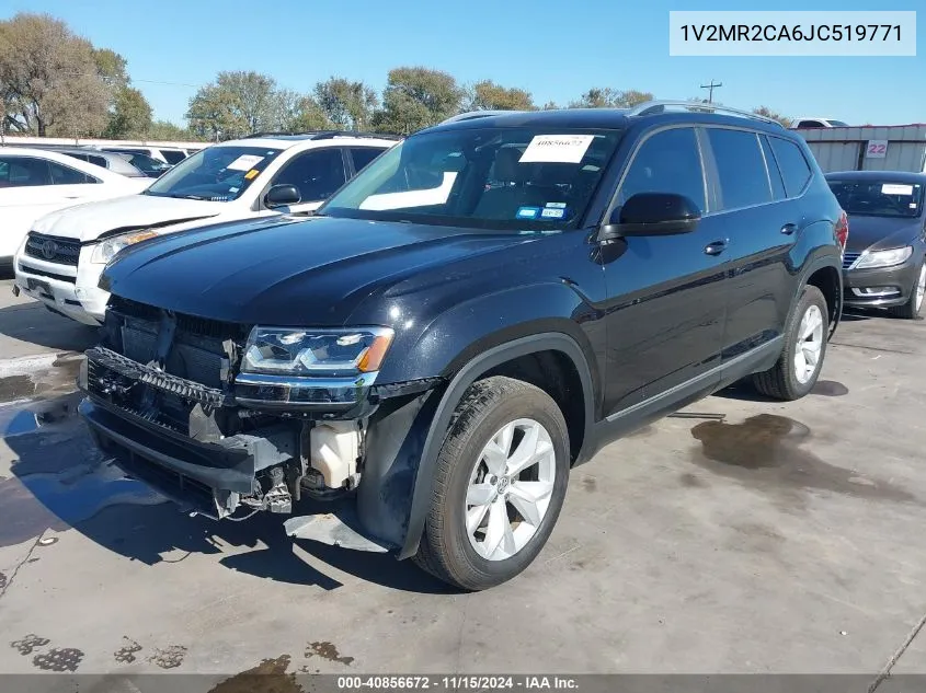 2018 Volkswagen Atlas 3.6L V6 Sel VIN: 1V2MR2CA6JC519771 Lot: 40856672