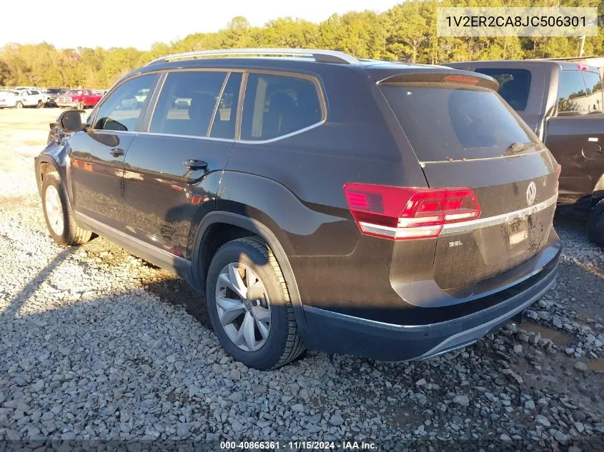 2018 Volkswagen Atlas 3.6L V6 Sel VIN: 1V2ER2CA8JC506301 Lot: 40866361