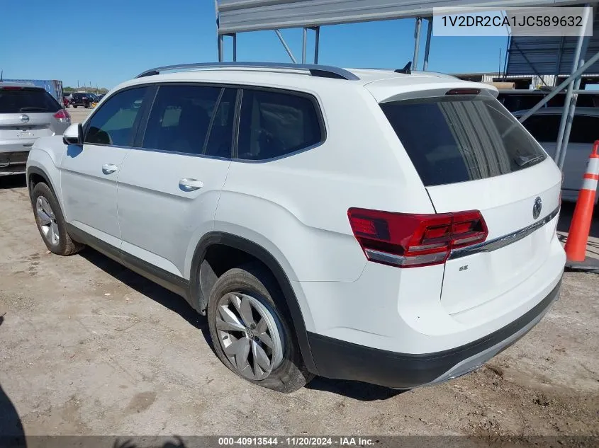 2018 Volkswagen Atlas 3.6L V6 Se/3.6L V6 Se W/Technology VIN: 1V2DR2CA1JC589632 Lot: 40913544