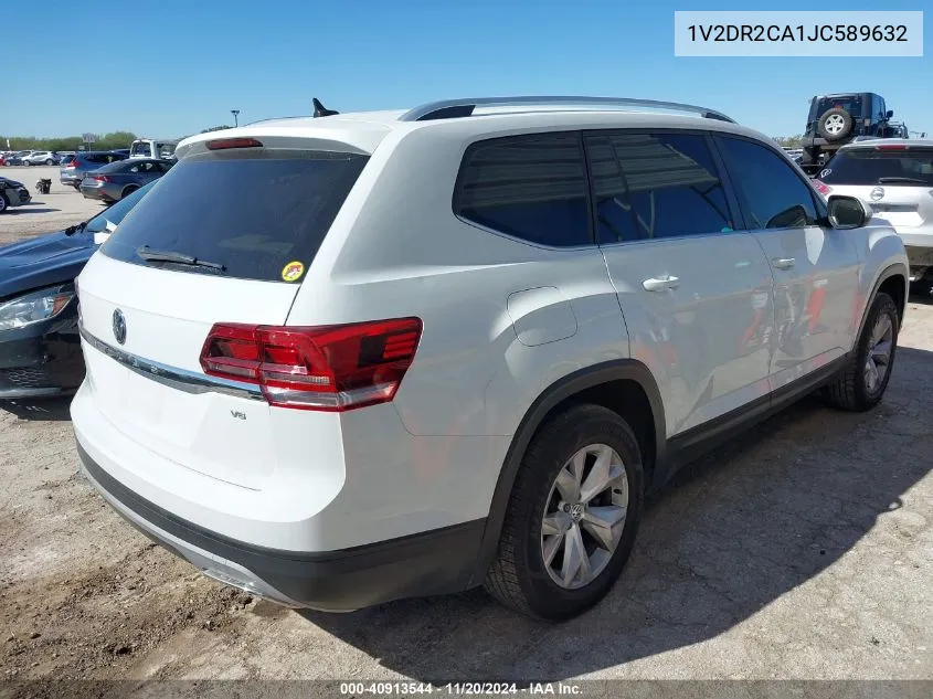 2018 Volkswagen Atlas 3.6L V6 Se/3.6L V6 Se W/Technology VIN: 1V2DR2CA1JC589632 Lot: 40913544