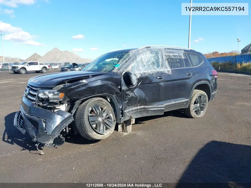 2019 Volkswagen Atlas Sel VIN: 1V2RR2CA9KC557194 Lot: 12112508