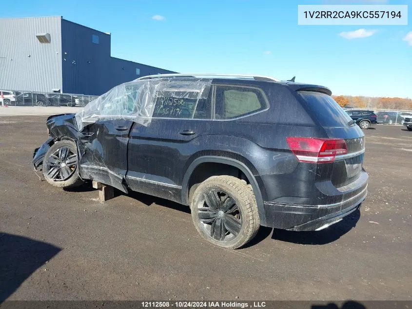 2019 Volkswagen Atlas Sel VIN: 1V2RR2CA9KC557194 Lot: 12112508