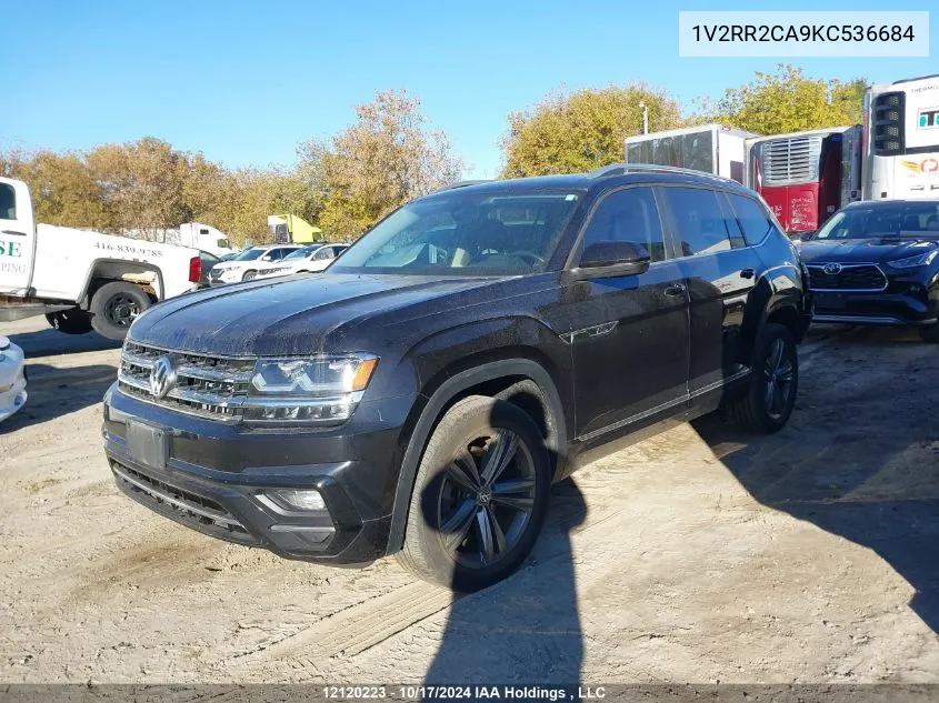 2019 Volkswagen Atlas VIN: 1V2RR2CA9KC536684 Lot: 12120223