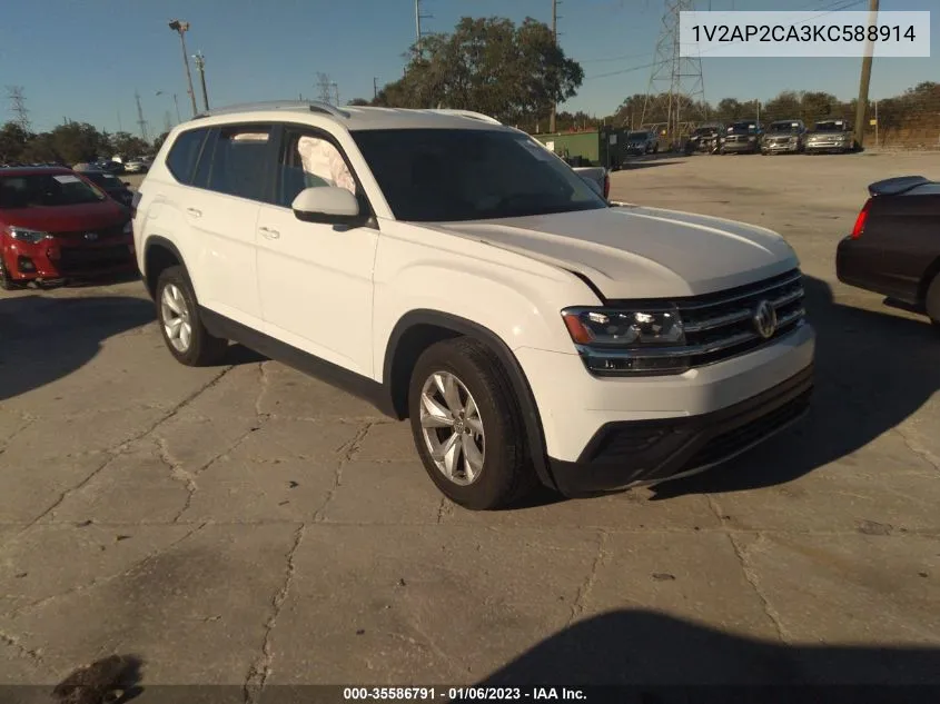 1V2AP2CA3KC588914 2019 Volkswagen Atlas 2.0T S