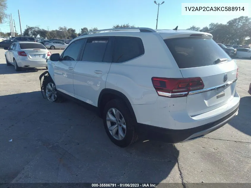 1V2AP2CA3KC588914 2019 Volkswagen Atlas 2.0T S