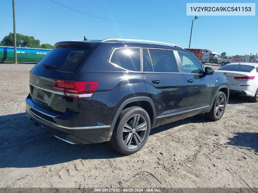 2019 Volkswagen Atlas 3.6L V6 Se W/Technology R-Line VIN: 1V2YR2CA9KC541153 Lot: 39727532