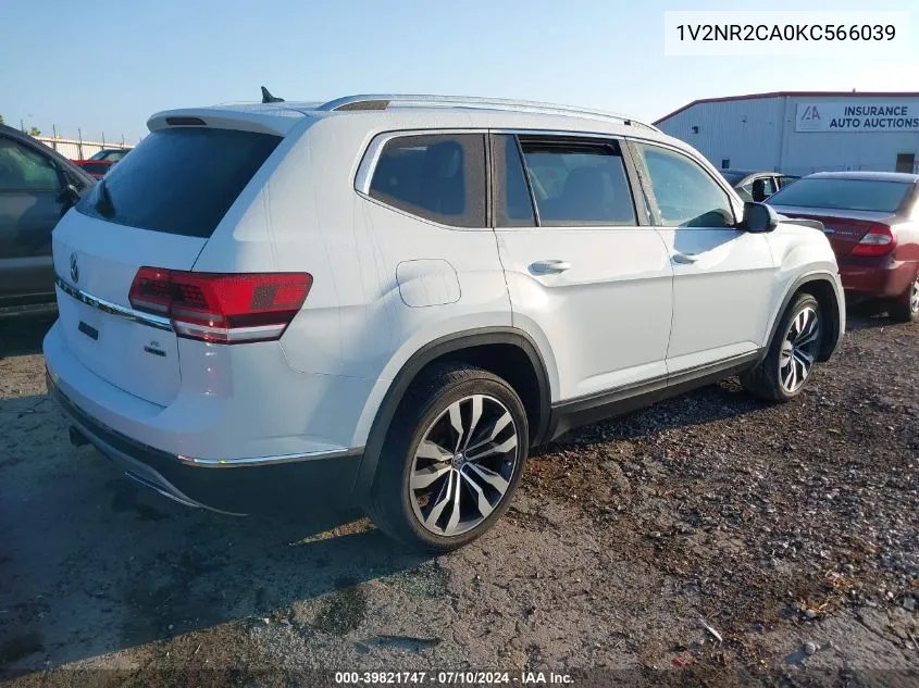 2019 Volkswagen Atlas 3.6L V6 Sel Premium VIN: 1V2NR2CA0KC566039 Lot: 39821747