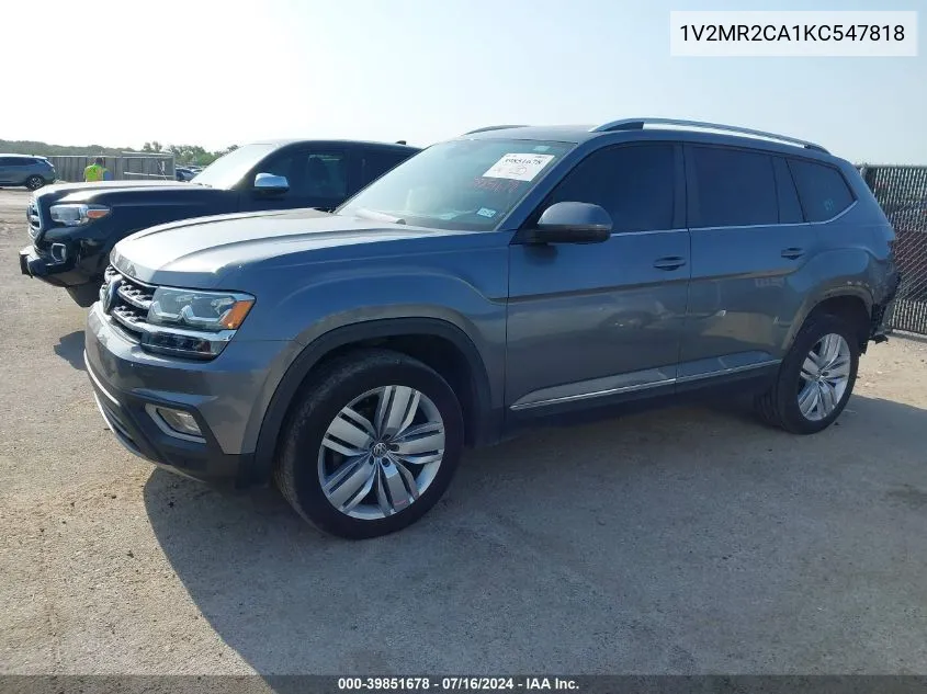 2019 Volkswagen Atlas 3.6L V6 Sel VIN: 1V2MR2CA1KC547818 Lot: 39851678