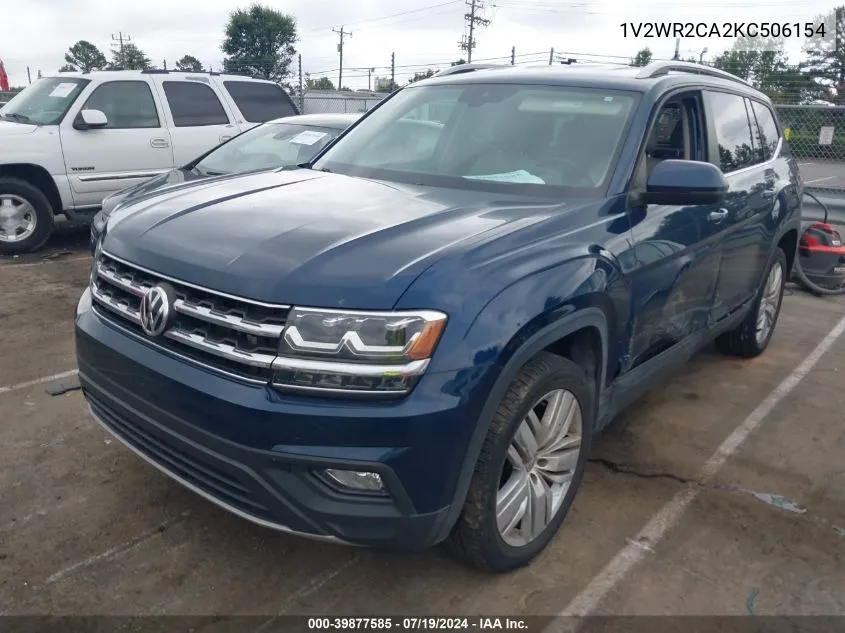 2019 Volkswagen Atlas 3.6L V6 Se W/Technology VIN: 1V2WR2CA2KC506154 Lot: 39877585