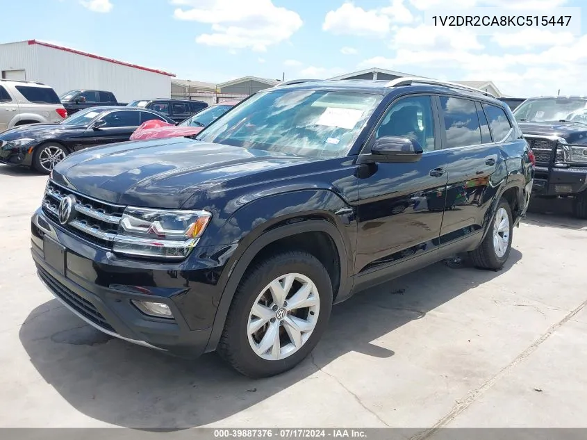 2019 Volkswagen Atlas 3.6L V6 Se VIN: 1V2DR2CA8KC515447 Lot: 39887376