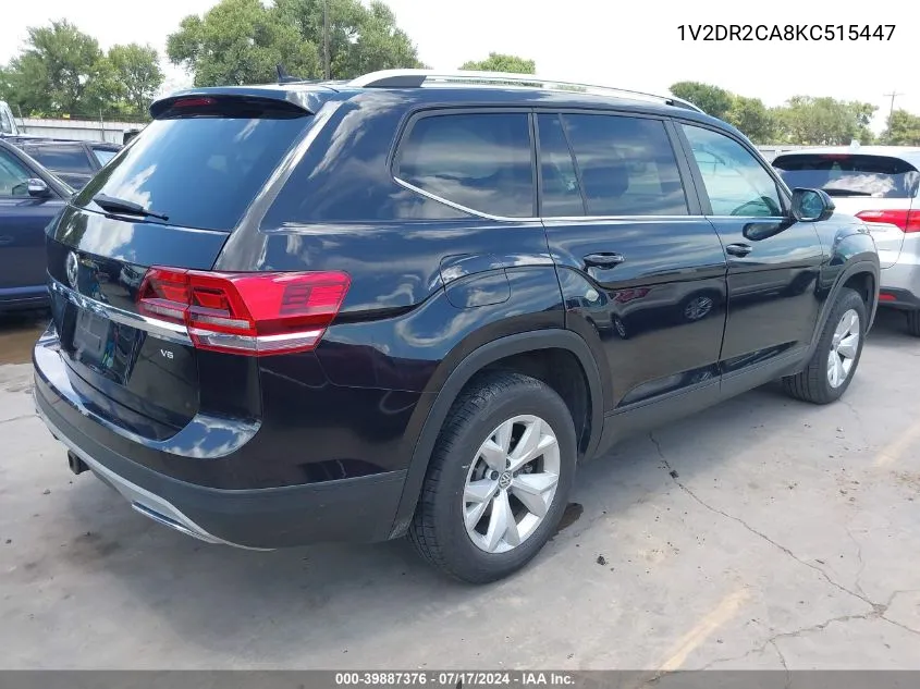 1V2DR2CA8KC515447 2019 Volkswagen Atlas 3.6L V6 Se