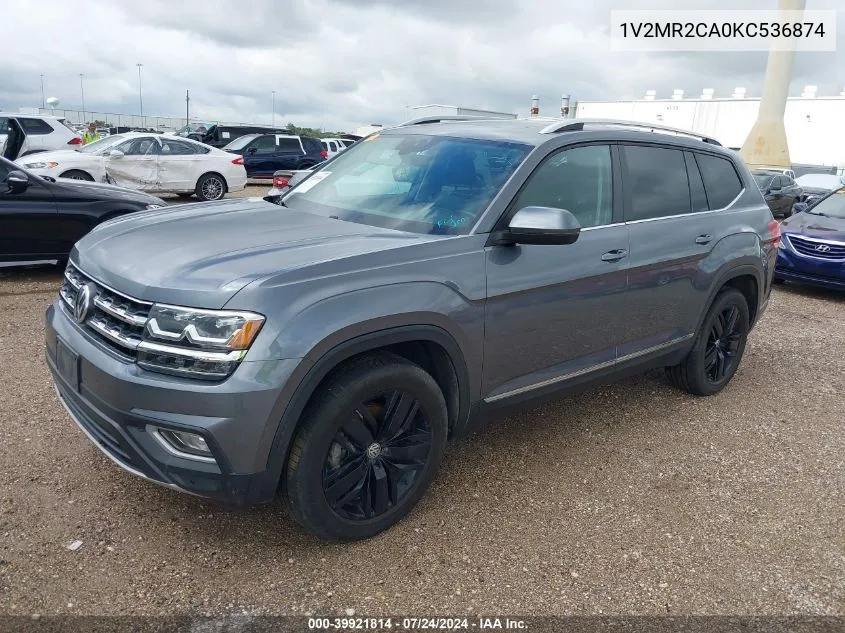 2019 Volkswagen Atlas 3.6L V6 Sel VIN: 1V2MR2CA0KC536874 Lot: 39921814