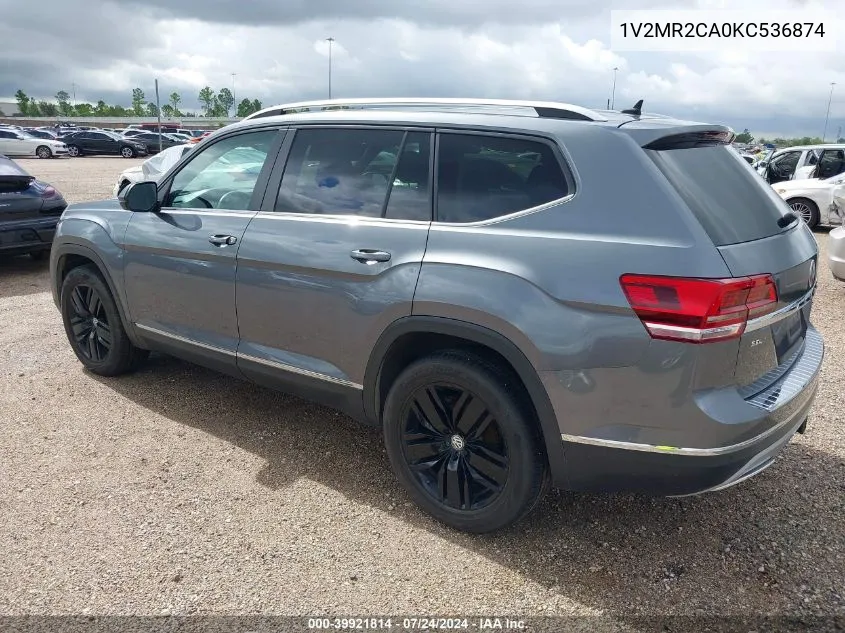 1V2MR2CA0KC536874 2019 Volkswagen Atlas 3.6L V6 Sel