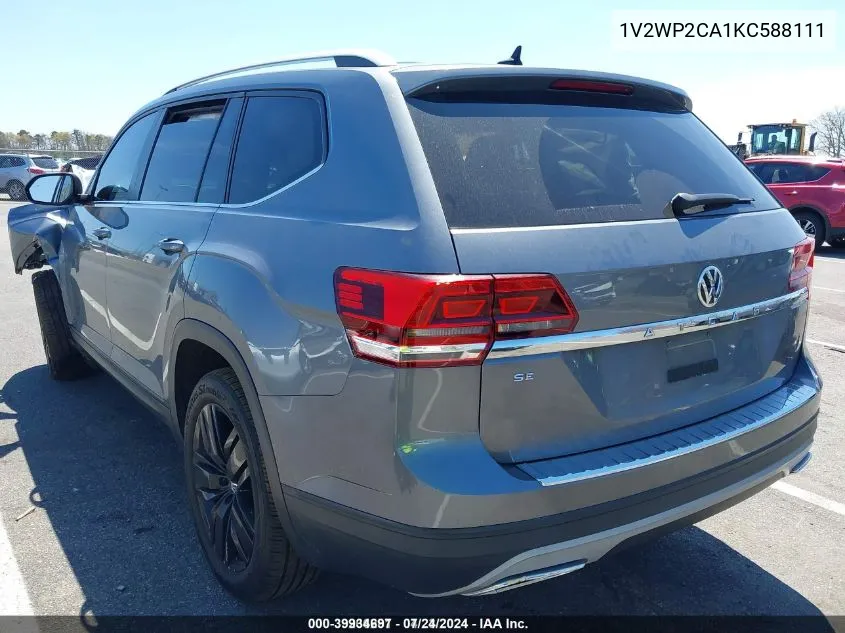 1V2WP2CA1KC588111 2019 Volkswagen Atlas 2.0T Se W/Technology