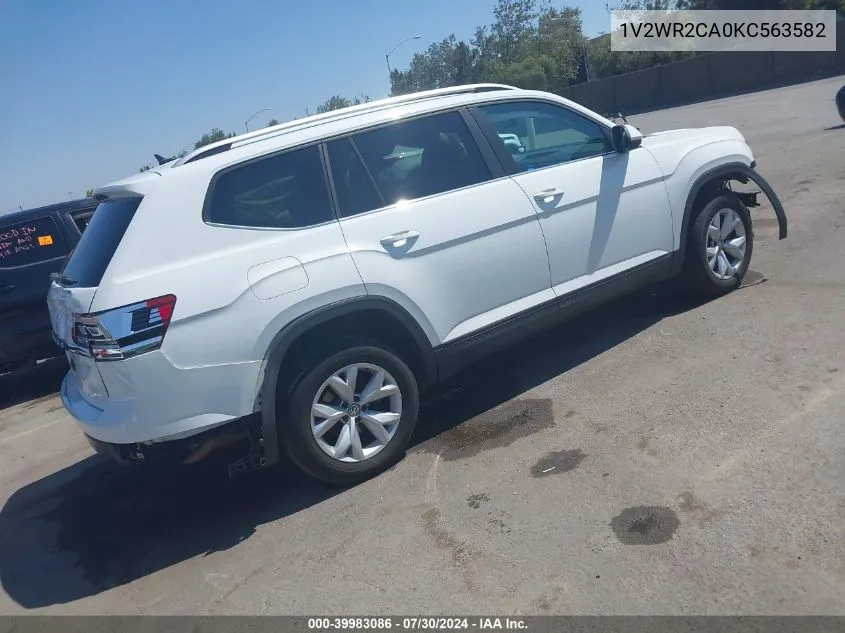 1V2WR2CA0KC563582 2019 Volkswagen Atlas 3.6L V6 Se W/Technology