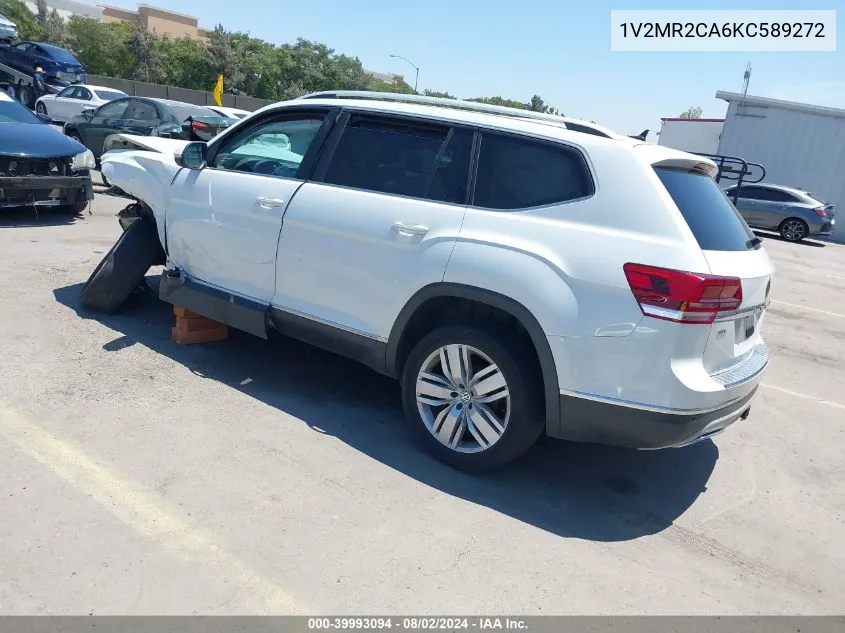 2019 Volkswagen Atlas 3.6L V6 Sel VIN: 1V2MR2CA6KC589272 Lot: 39993094