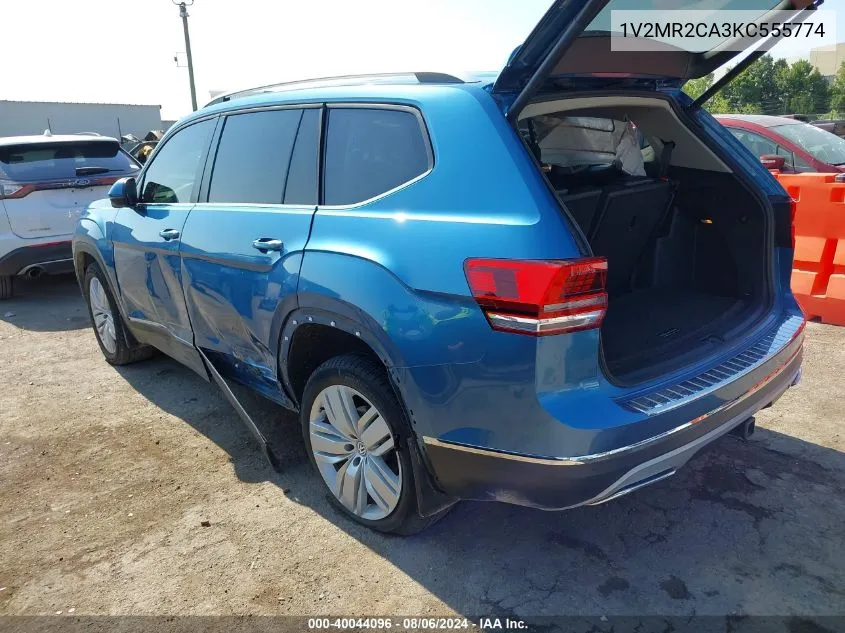 2019 Volkswagen Atlas Sel VIN: 1V2MR2CA3KC555774 Lot: 40044096