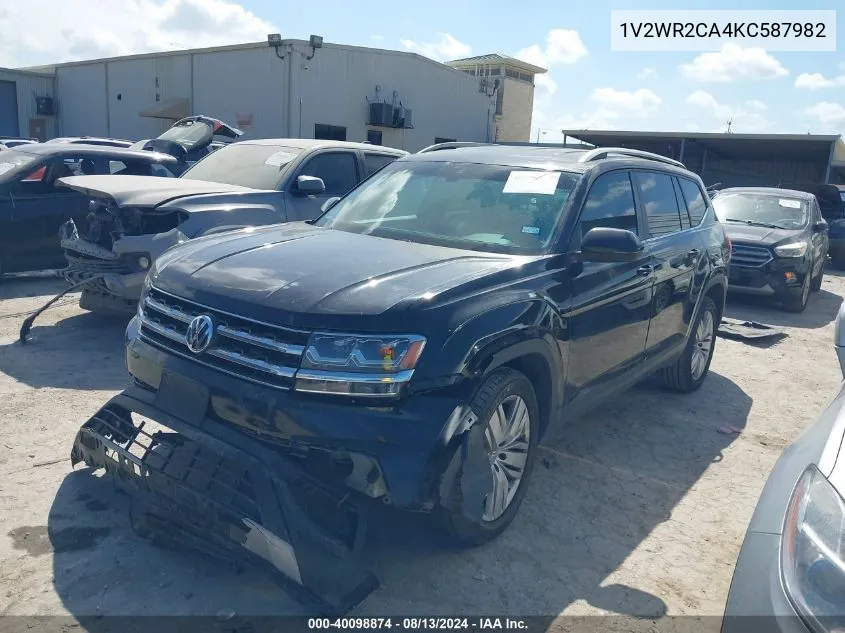 1V2WR2CA4KC587982 2019 Volkswagen Atlas 3.6L V6 Se W/Technology