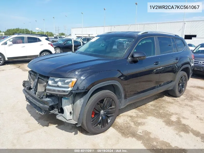 2019 Volkswagen Atlas 3.6L V6 Se W/Technology VIN: 1V2WR2CA7KC561067 Lot: 40110911