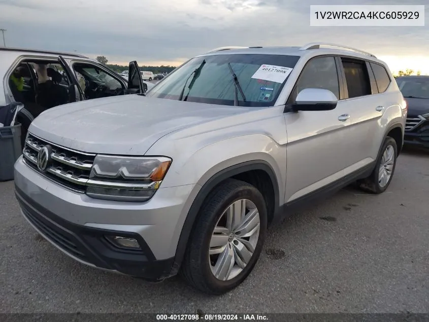 1V2WR2CA4KC605929 2019 Volkswagen Atlas 3.6L V6 Se W/Technology