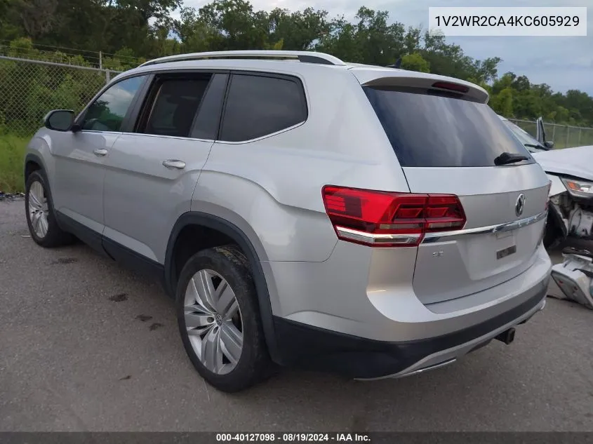 1V2WR2CA4KC605929 2019 Volkswagen Atlas 3.6L V6 Se W/Technology